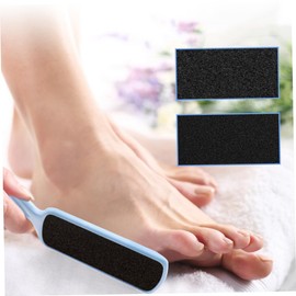 Baluue 3pcs Double Sided Foot Grinding Tool Includes Stainless Steel Foot File and Sandpaper Grinding Boards for Pedicure and Callus Removal Light