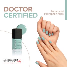 Dr.'s Remedy Enriched Nail Polish, Trusting Turquoise With Base Coat