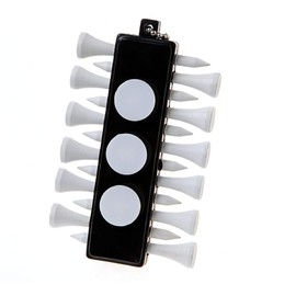 Tecno Pro Cross-Country Golf Tee Holder with 12 Tees & 3 Ball Markers and Tee Holder