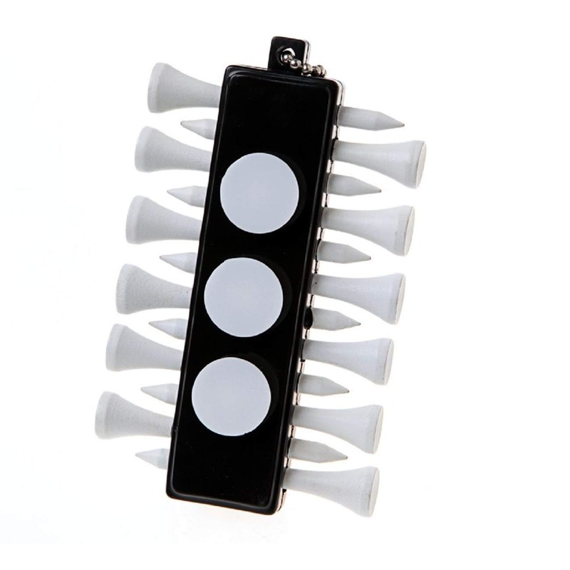 Tecno Pro Cross-Country Golf Tee Holder with 12 Tees &