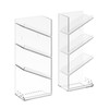 MULSAME Acrylic Shower Shelves， Shower Caddy Adhesive with Water Guide,