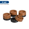 sourcing map Round Furniture Risers 4 Set, Height 1.38" Adjustable