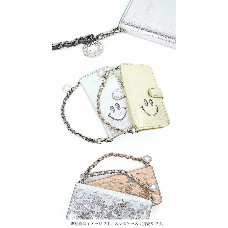 Salon de Alphard Smartphone Strap, Wrist Strap, Short Chain, Leather,