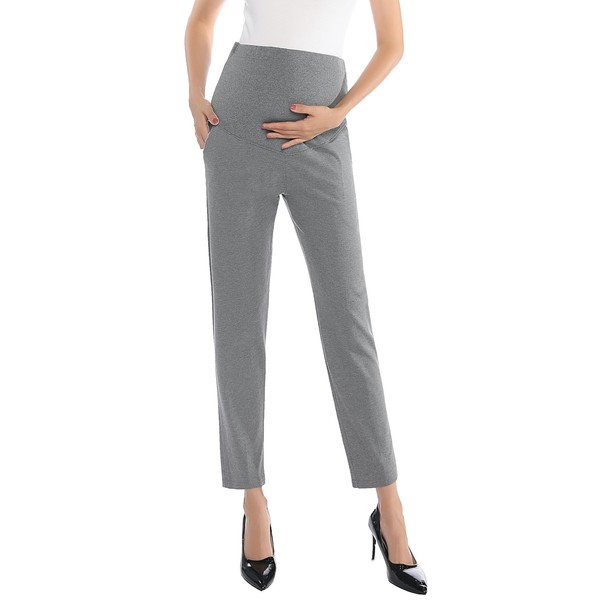 Alina Mae Maternity Pants Work Over The Belly with Pockets,