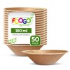 FOOGO Green 50 Disposable Palm Leaf Bowls 5" (12cm) Round