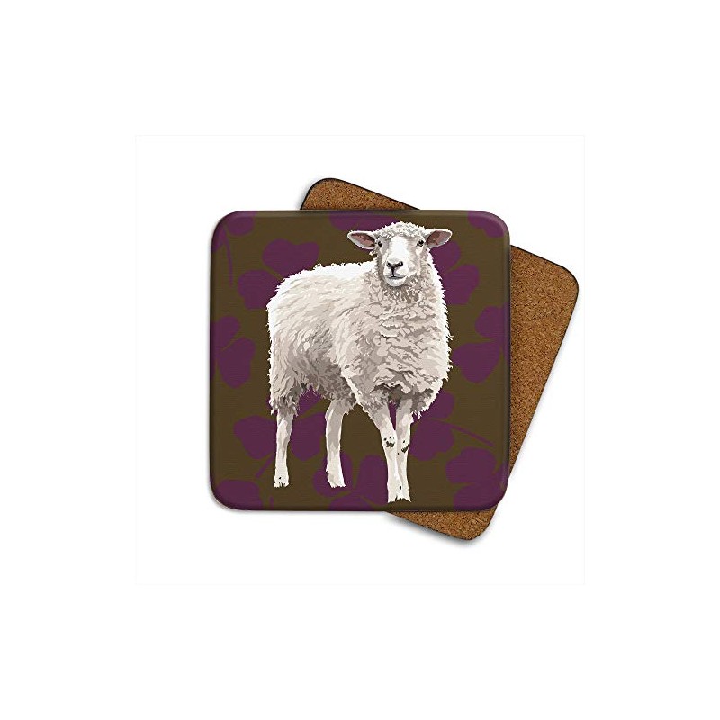 Sheep - Set of 4 Coasters - Leslie Gerry Animal