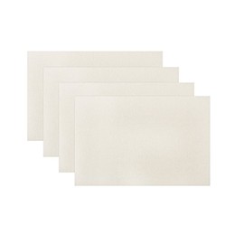 XSS 4 Placemats 45 x 30cm Rectangle Wipe Clean Tableware - Antique White Table Mats