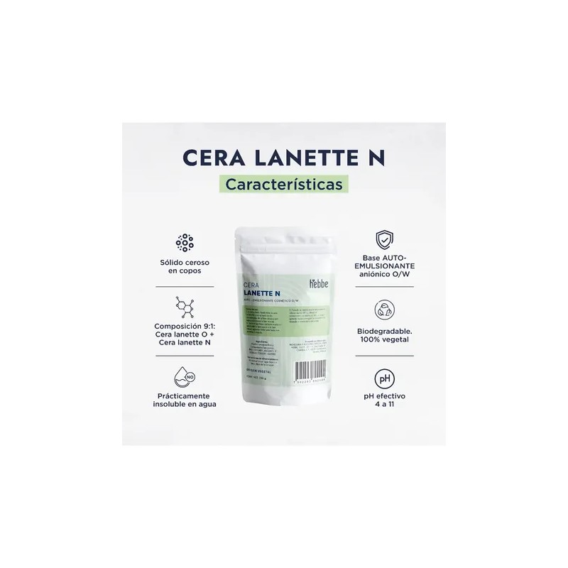 Cera Lanette N Auto-emulsionante Natural O/w Cremas 250g
