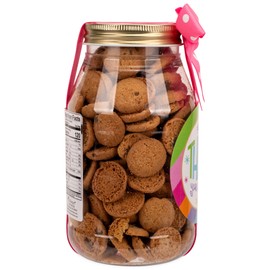 100 North Oh Sugar! Sweets! Thank You So Much - Diagonal Multicolor Stripe 10 Ounce Plastic Quart Jar Mini Chocolate Chip Cookies; 2-Pack
