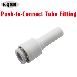 Push-Fit Stem Reducer, 6mm to 10mm Push-Fit Tube Connector, Passing End Plug Connection for Various Gas Sources, Various Pneumatic Systems