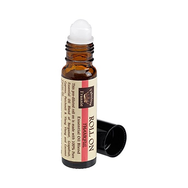 Thankful Pre-Diluted Essential Oil Blend Roll-On 10ml 100% Pure. Undiluted Essential Oil Therapeutic Grade Amber Glass Bottle with Convenient and ready-to-use roll-on applicator