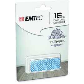 Emtec M700 Wallpaper Flash Drive, 16GB, Blue Tile - ECMMDD16GM710WP10