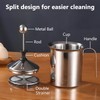 Manual Milk Frother, 27oz Stainless Steel Hand Pump Milk Frother
