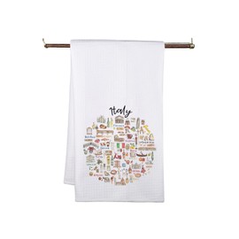Italy Travel Gift Italy Kitchen Towel Italy Kitchen Decor for Housewarming Italy Souvenir Gift (Italy Towel CA)