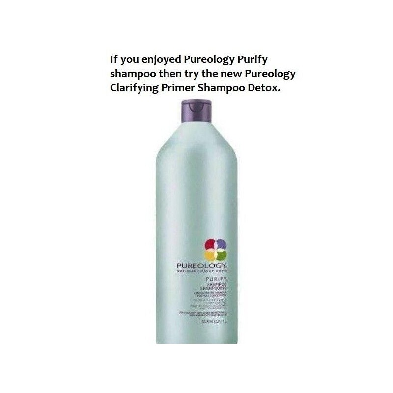 Pureology Clarifying Primer Shampoo Detox 33.8 oz Sealed Liter Pack