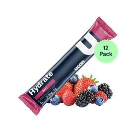 UCAN Hydrate Packets, Berry, 12 Count (1.27 Ounce), Keto, Sugar-Free Electrolyte Replacement for Men and Women, Non-GMO, Vegan, Gluten-Free, Great for Runners, Gym-Goers and High Performance Athletes