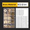 FEEIFOL 253 Pieces Brass Hex Nut and Washers Set 5