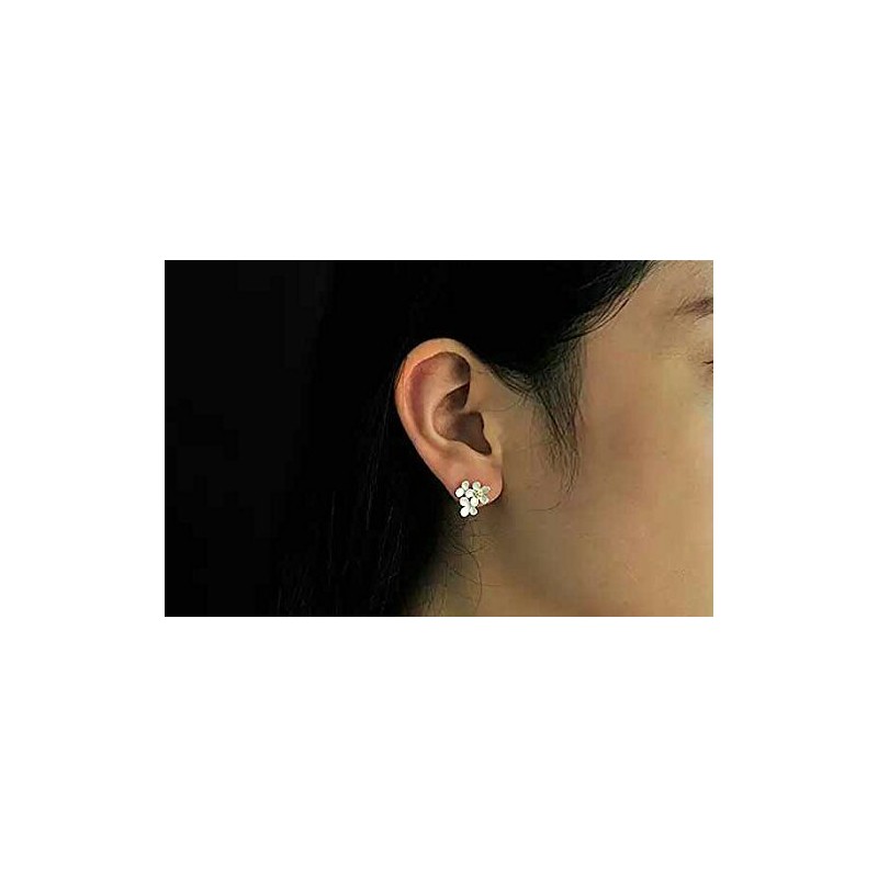 Iszie 925 Sterling Silver Flower Daisy Stud Earrings for Women