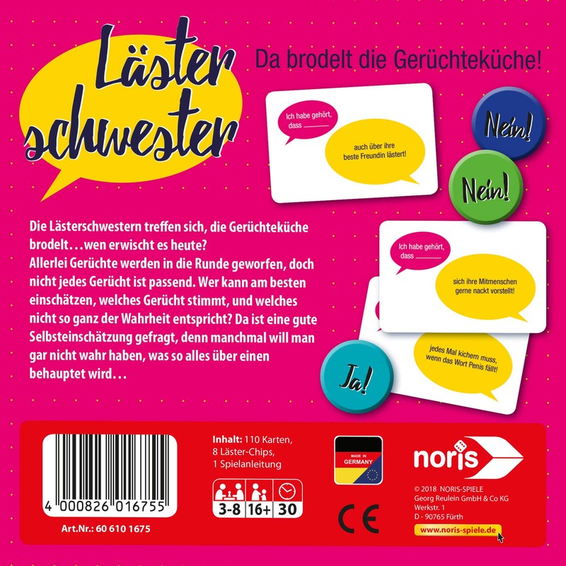 Noris 606101675 - Lästerschwester, Partyspiel
