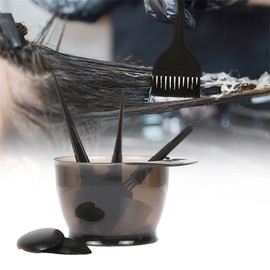 Samcos Hair Color Set of 5 Hair Dye Comb Ear Cover Hair Color Bowl Dye Hair Brush Whipper Unisex Reusable Hair Color Tool Set for Home Beauty Salon DIY Hair Dye Easy Self Hair Color Set