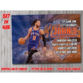 Handmade New York Knicks inspired Digital Party invitation, invite, basketball, Evite