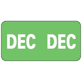 Smead ETS Color-Coded Month Label, December, Light Green, 250 Labels per Pack (67462)