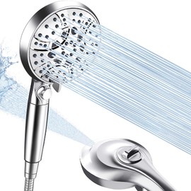 WATFIGBY RV Shower Head with Hose, Shower Head with Handheld, 10 Modes High Pressure Shower Heads for Home/RV/Camper/Travel Trailer, Handheld Shower Head Holder and Extra Long 5ft Stainless Steel Hose