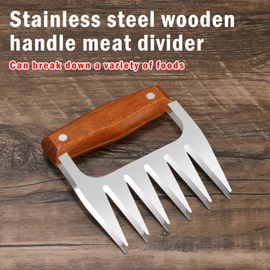 Meat Claws Pulled Pork Chicken Shredder Claw Tool for Barbecue Grill Shredding Turkey Beef, Non-Slip Steel 2 Pack