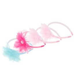 4pcs Flower Headband Hair Toppers Decoration Head Band Headbands Headpiece Women Lovely Headband Lovely Hair Decor Party Hair Decor Photo Prop Chiffon Beavorty