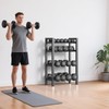 4 Tier Dumbbell, Rack Adjustable Weight Rack for Home Gym
