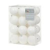 Pack of 24 60mm White Shatterproof Baubles