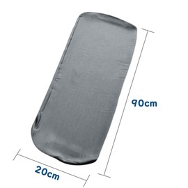 Exclusive Cylindrical Body Pillow Cover 35.4x7.9 inch, Fits 90x20cm Pillow, Contact Cooling, Machine Washable, Cool and Refreshing (Light Gray)