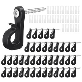 40 Pcs String Light Hanger Hooks, Screw in Hooks Indoor Outdoor Light Hooks Clips for Hanging String Lamp