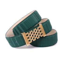Anthoni Crown Women's Leather Belt, Green