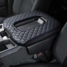 ISSYAUTO Center Console Cover Compatible with 2019-2024 Silverado Sierra Jump Seat Console Leather Armrest Cover