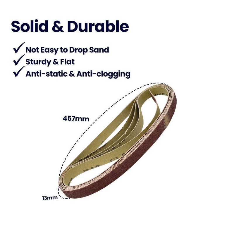 Dapetz ® 20 Sanding Sander Belts 13mm X 457mm 80