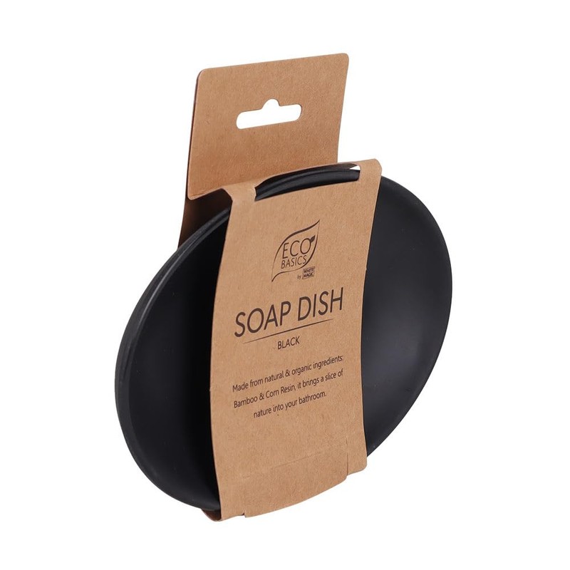 White Magic Eco Basics Soap Dish, Black