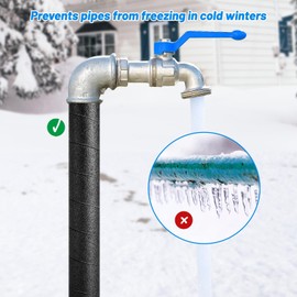 UCandy 4 Pack Pipe Insulation Foam Tube, 15.7" Black Pool Noodles Foam Pipe Wrap Protection Multi-Purpose Soft Foams Tubing for Winter Water Pipes and Outdoor Indoor Pipe or Swimming Pool Handle