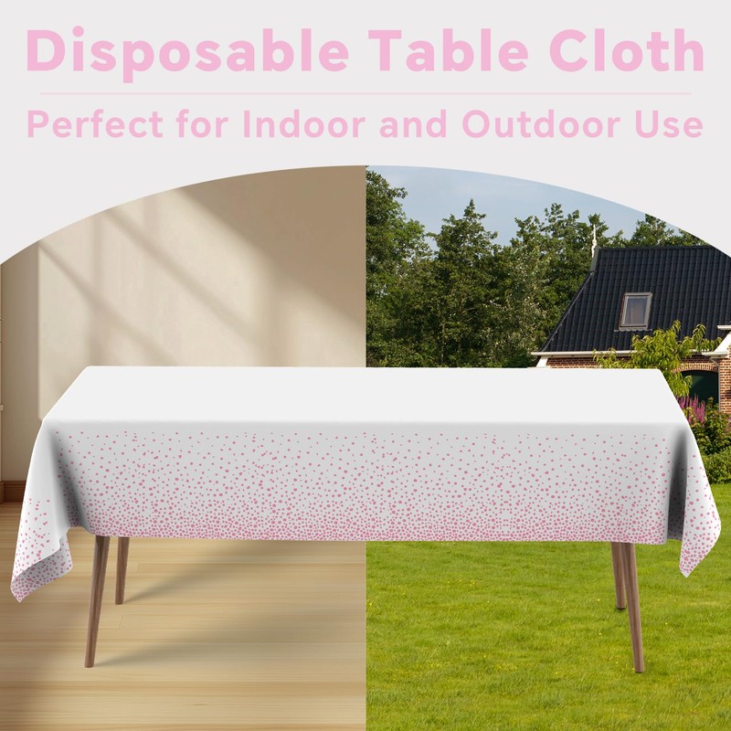 Fantastshop Plastic Tablecloths Disposable - 6 Packs 54 x 108