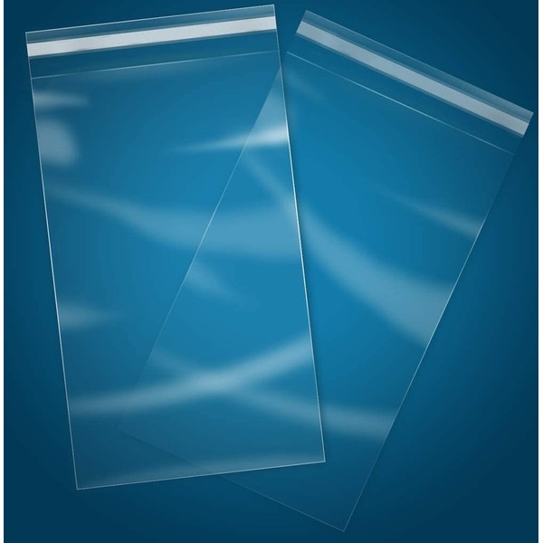 iMailer 200 Count - 5" x 7" Self Seal Clear Cello Cellophane Resealable Plastic Poly Bags for A6 A7 A8 Cards & Envelopes, Bakery, Cookies, Candies