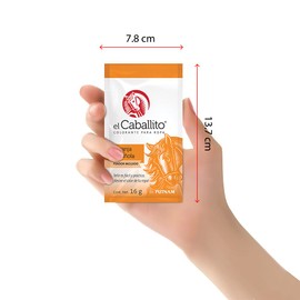 el Caballito Jeans, el único Colorante en Polvo para ropa color Naranja española ¡Revive y cambia el color de tu prenda favorita! Cajilla con 12 sobres de 16g c/u