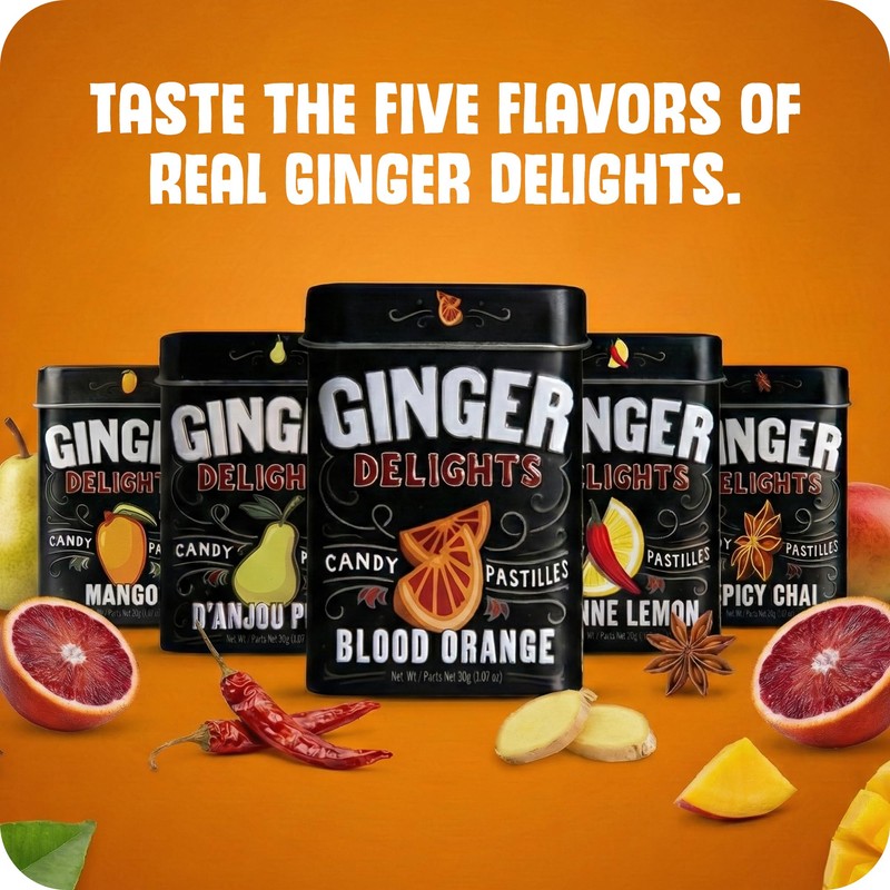Big Sky Ginger Delights Cayenne-Lemon Mints - Pack of 12