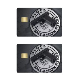 2 Premium Print Gen4 Glock #1 Debit/Credit Card Small Chips Vinyl Skin Stickers