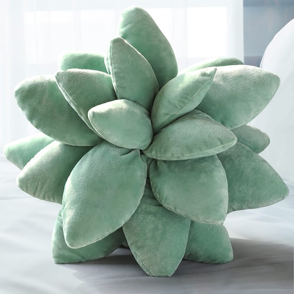 OtNiap 45cm/17.7 in Pillow Plush 3D Succulent Pillow - Succulent