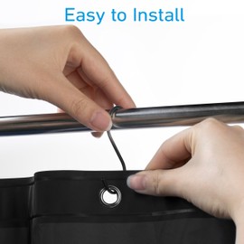 EHZNZIE Shower Curtain Liner Light Weight PEVA, Shower Liner 72x72 Inches, Waterproof, No Chemical Smell with 12 Rust Proof Metal Grommets for Bathroom Shower Curtain, Black