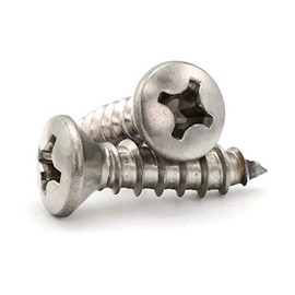 Phillips Oval Head Sheet Metal Screws 18-8 Stainless Steel - #6 x 1-1/2" Qty-250