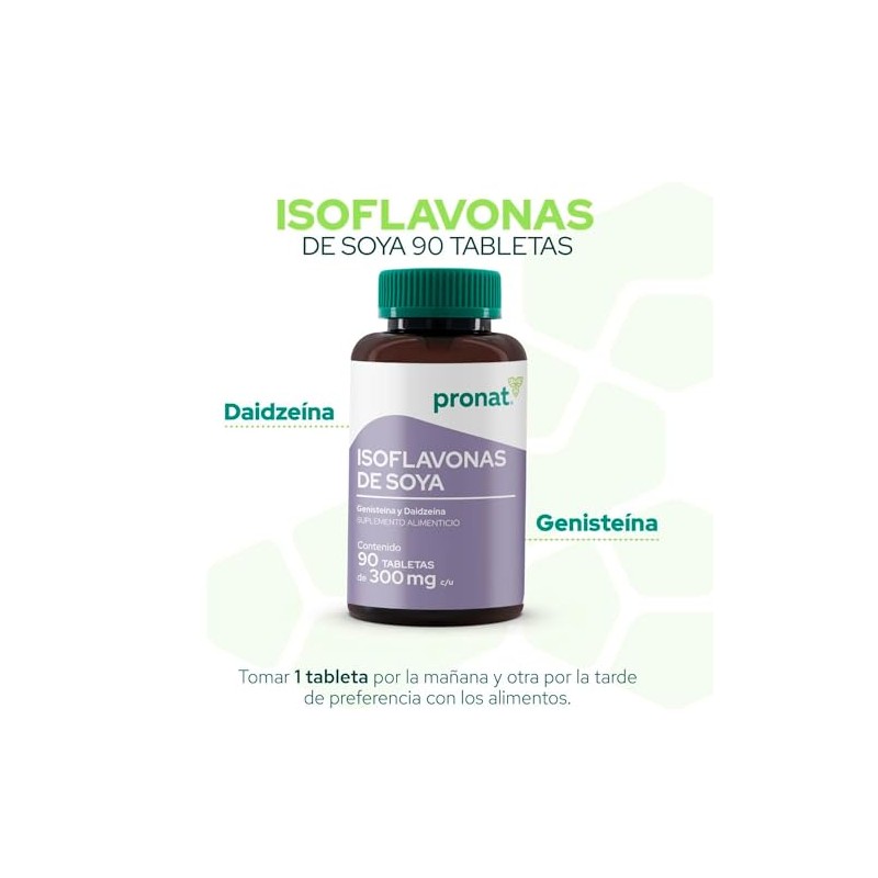 PRONAT | Isoflavonas de Soya, Suplemento Alimenticio, con Genisteína, Daidzeína