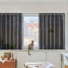 Topfinel Lace Curtain, Stylish, Solid Color, Set of 2, Width