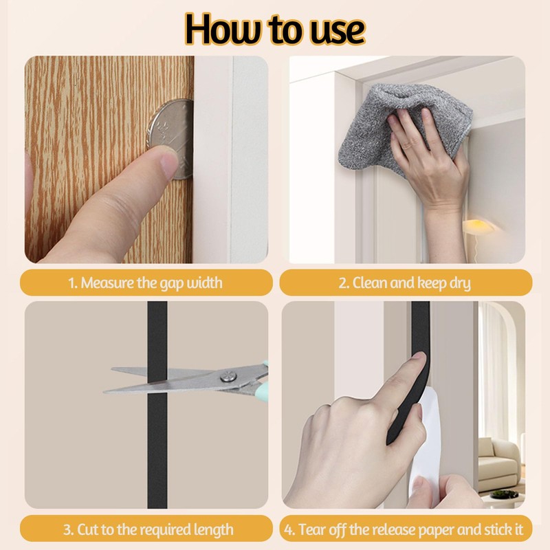 16.4 Feet Foam Weather Stripping Tape,2 Inch W x 1/4