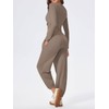 Fisoew Women's 2 Piece Lounge Sets Casual Long Sleeve Crossover